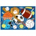 Fun Time Let's Play Blue Multi Colored 39 In. x 58 In. Kids Rug   554247886